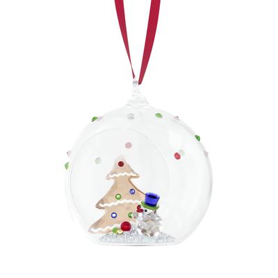 Dekohänger SWAROVSKI "Kristallfigur Sammelfigur Weihnachtskugel", kristallweiß, rot, grün, blau, goldfarben, weiß, schwarz, Dekohänger, Kristallglas, Baumwolle, Swarovski Kristall Image