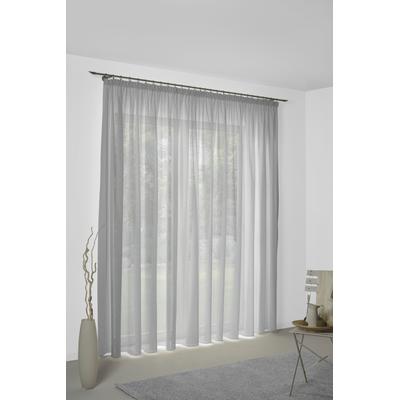 Vorhang WIRTH "Sunday", grau (hellgrau), B:142cm H:205cm, Baumwolle, Polyester, Gardinen, nach Maß Image