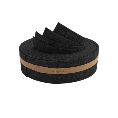 zaun|zu® Zaunzubehör 4x zaunzu Design Vlies VIERTEL Schwarzgrau Image