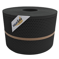 zaun|zu® Sichtschutz Gelocht Quadrat Muster für Doppelstabmatten Anthrazit 50m Image