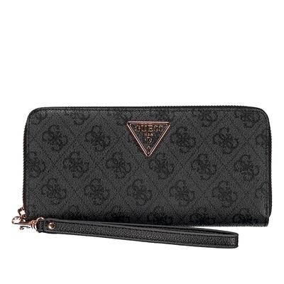 Guess Geldbörse Laurel II 4G-Logo mit Griffschlaufe Coal Schwarz Damen Image