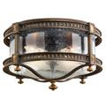 Fine Art Handcrafted Lighting Beekman Place 18" Outdoor Flush Mount, Crystal in Brown | 11 H x 18 W x 18 D in | Wayfair 564982ST