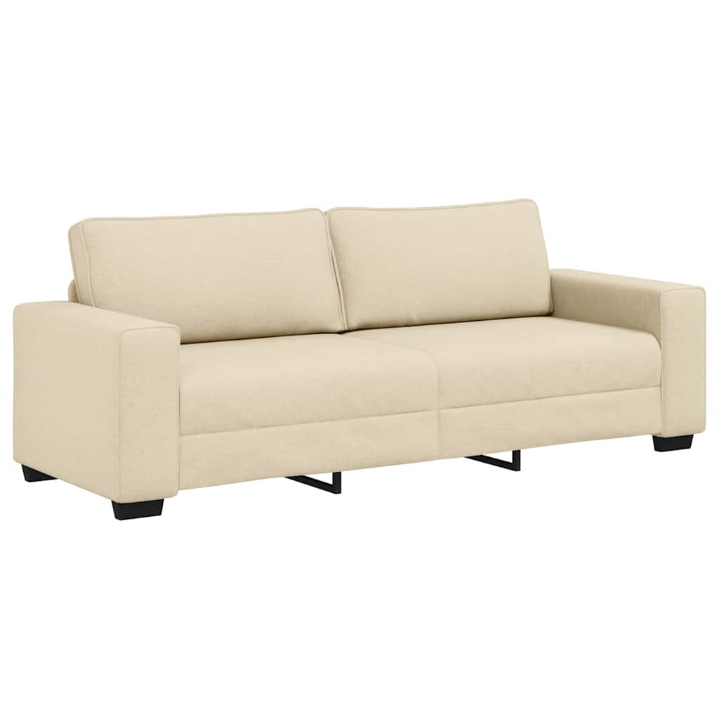 vidaXL 3-Sitzer-Sofa Creme 180 cm Stoff Image