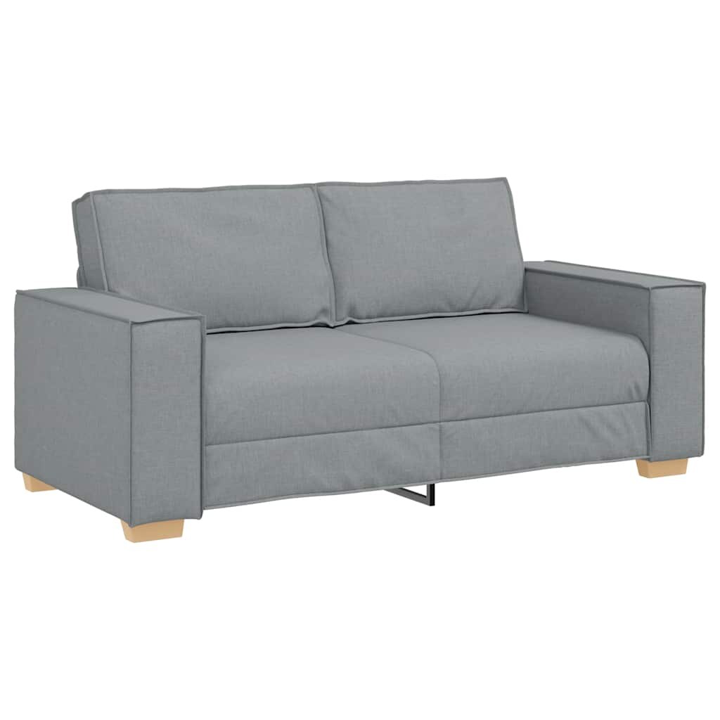 vidaXL 2-Sitzer Sofa Hellgrau 140 cm Stoff Image