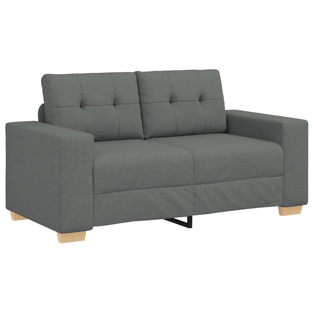 vidaXL Zweisitzer-Sofa Dunkelgrau 120 cm Stoff Image
