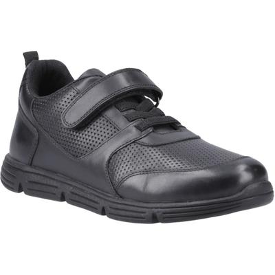 Hush Puppies Alfie Bungee Jnr Leder Jungen Schwarz Schuhe Image