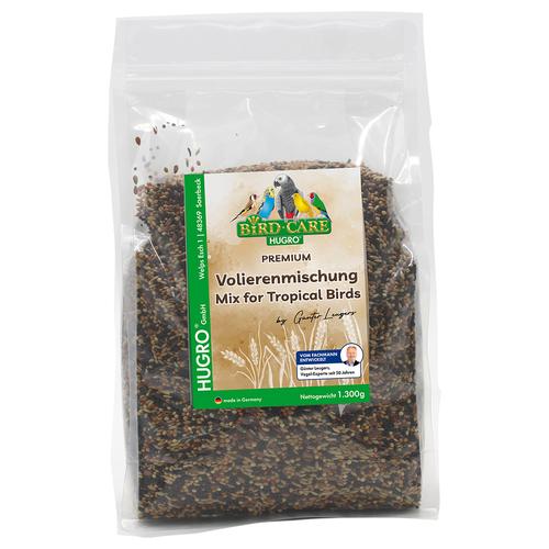 Lot économique : 2 x 1,3 kg mélange pour volière premium Hugro, nourriture pour oiseaux