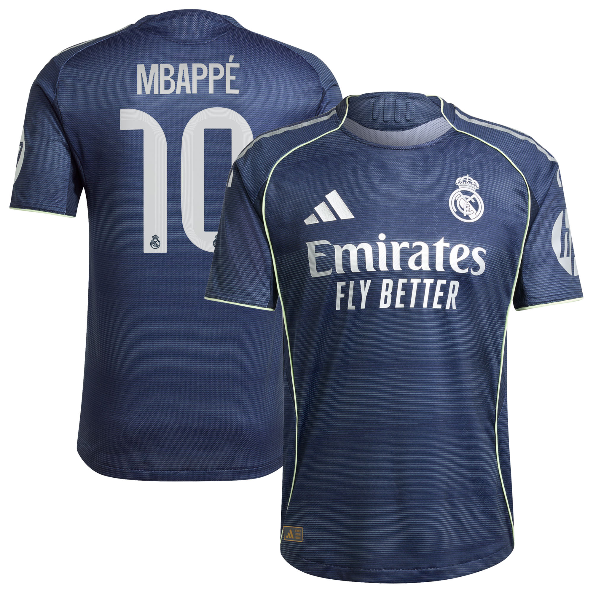 Real Madrid adidas Auswärtstrikot Authentic 25/26 mit aufdruck Mbappé 10 Image