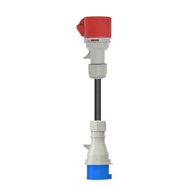 Tragbares Ladegerät für Elektrofahrzeuge, Schukostecker auf CEE-Stecker, Rot, Strombuchse, Adapter, Image