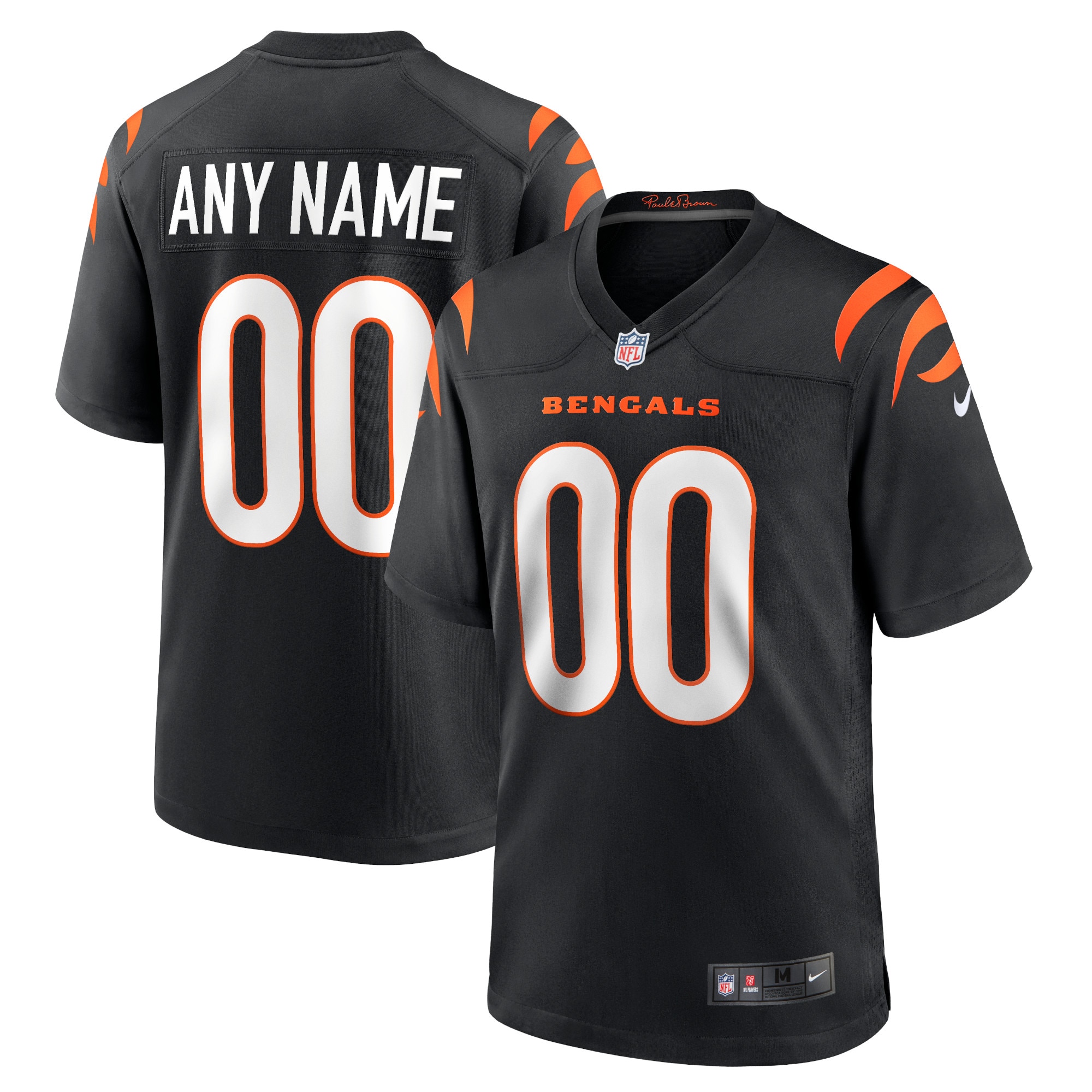 Cincinnati Bengals Nike Game Heimtrikot - Schwarz - Personalisiert - Herren Image