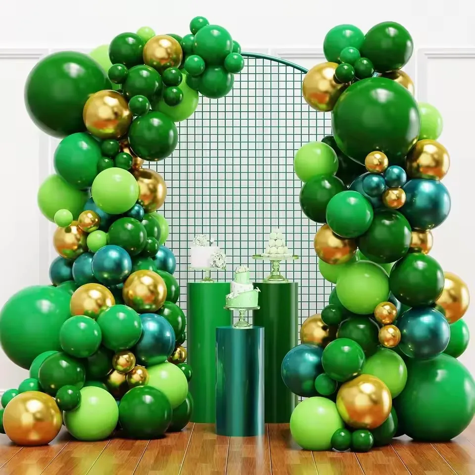 Dschungel grüne Luftballons Girlande Bogen Kit Dschungel Safari Geburtstag Party Dekor Kind Hochzeit Geburtstag Party liefert Baby Dusche Ballon Image