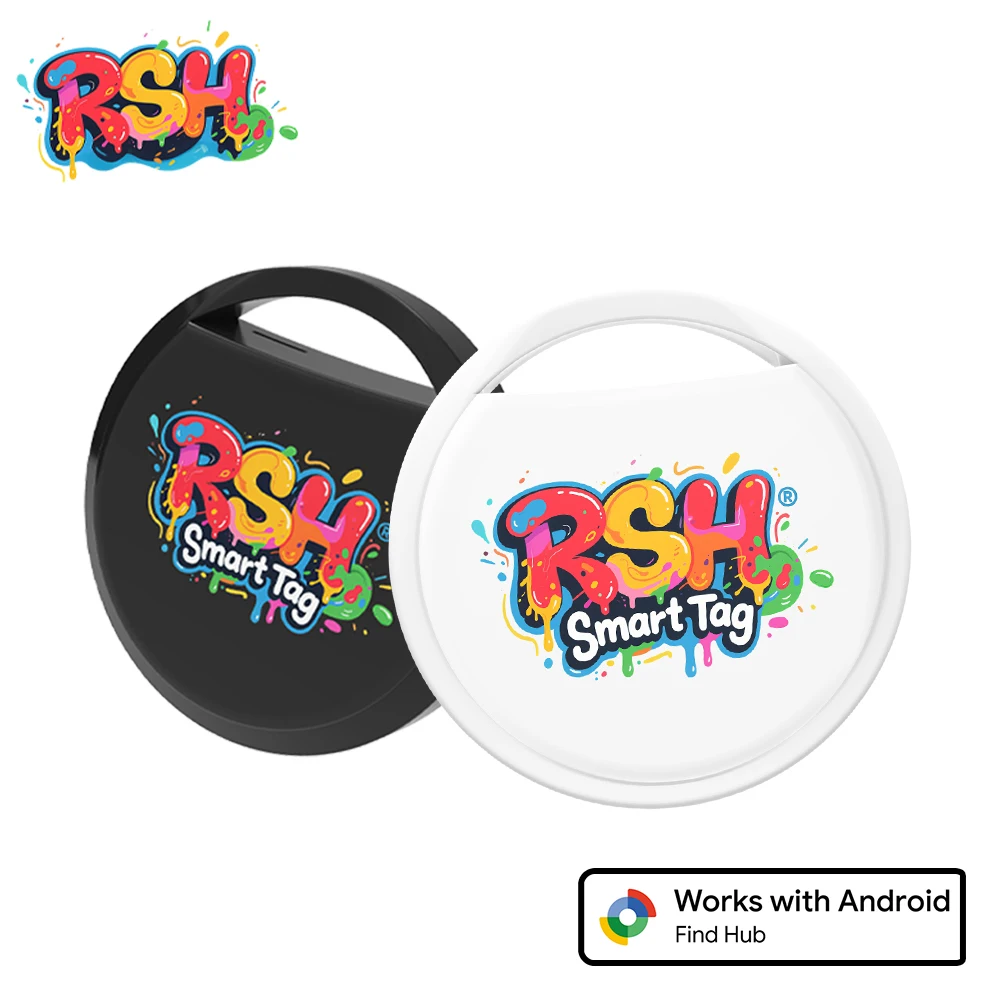 RSH Brand Original Android GPS Tracker funktioniert mit Google's Find Hub Pet Locator für Xiaomi Samsung Smart Tag für Wallet Bikc Finde Image