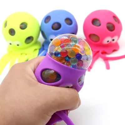 Octopus Stress Ball Squishy Toys for Adults Kids, Sensory Fidget Toys for Anxiety Relief, Cute Squeeze Party Favors Gifts
