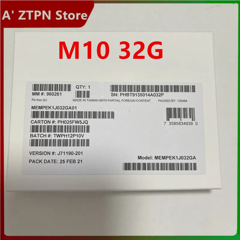 Für Intel Optane Speicher NEU Original M10 M.2 2280 2242 SSD 64G 32 GB 16 GB PCIe 3.0 3D NVMe Internes Solid State Drive Image