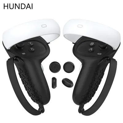 HUNDAI Neue VR Zubehör Schutzhülle Für Oculus Quest 2/3 VR Touch Controller Silikon Abdeckung Haut Griff Grip Mit Knuckle Image