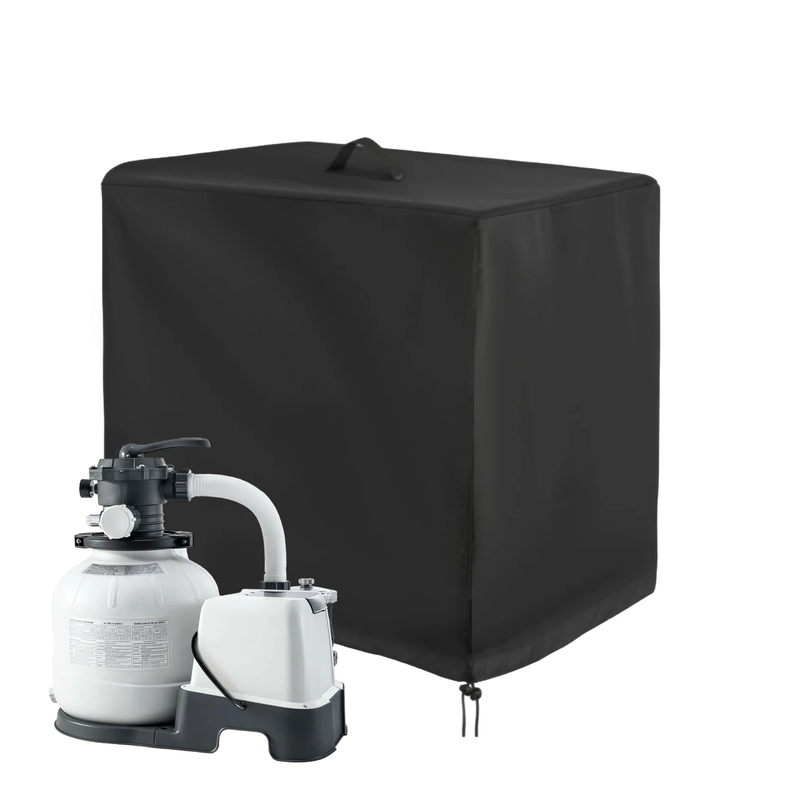 Universelle Sandfilter-Pumpenabdeckung, 420D Oxford-Gewebe, wasserdicht, UV-beständig, Schutzhülle für Schwimmbadpumpe, Staubschutz Image