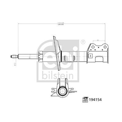 Febi Bilstein Stoßdämpfer [Hersteller-Nr. 194154] für Citroën, Fiat, Peugeot Image