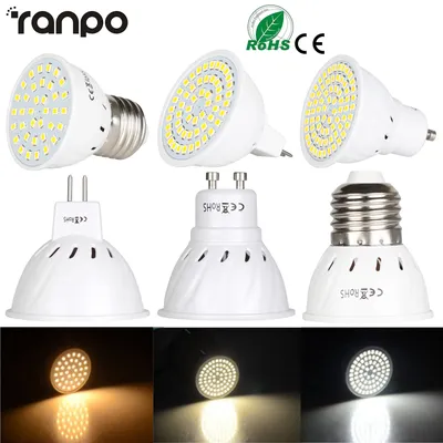 3W 5W 7W LED Spot Light Bulbs GU10 MR16 E27 Screw Base 2835 SMD DC 12V 24V AC 110V 220V Bright White Lamp Home Hotel Spotlights