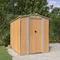Abri de jardin marron clair 192x274x223 cm, en acier galvanisé, décoration de jardin extérieur, rangement extérieur, salle à outils