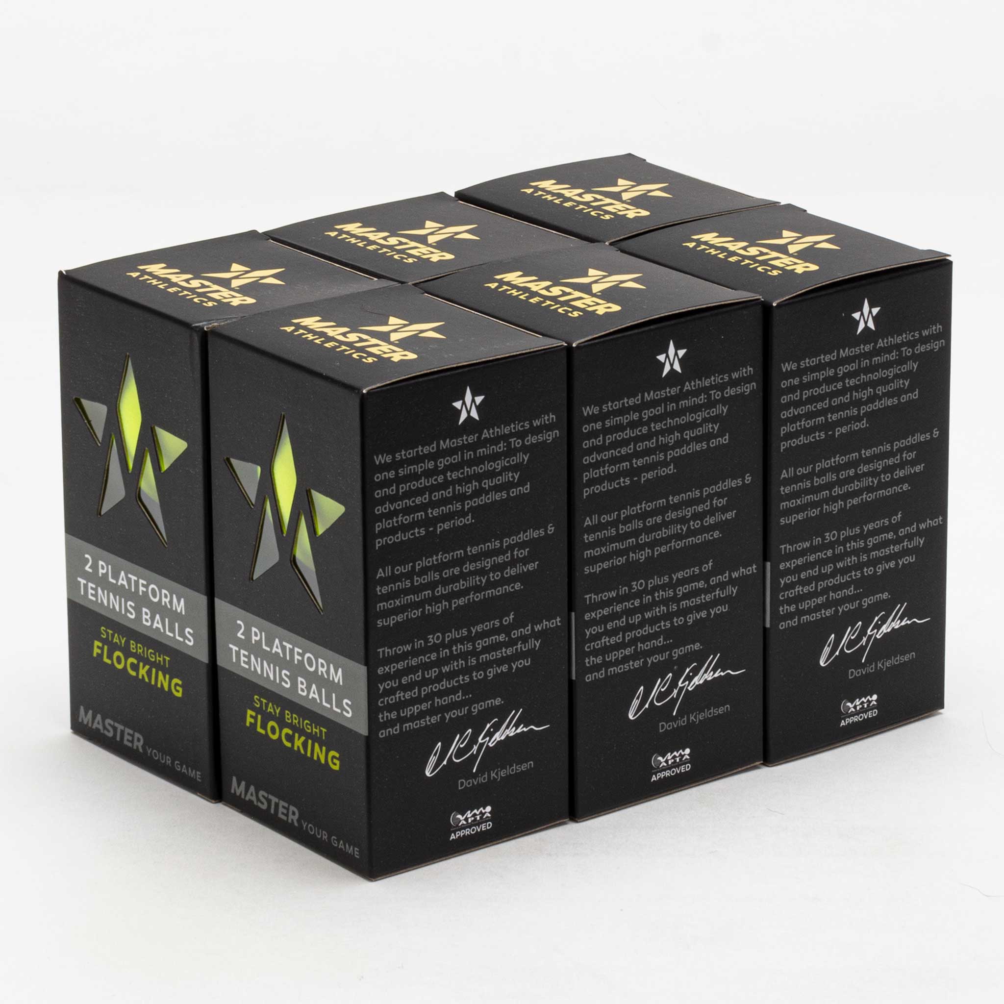 Master Athletics Master HV Platform Balls 2 Per Sleeve, 6 Sleeves Platform Tennis Balls