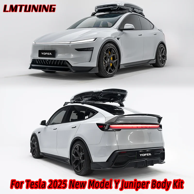 Für Tesla 2025, neues Modell Y, Wacholder-Body-Kit, helles Schwarz, Heckdiffusor, Spoiler, Frontstoßstange, Lippe, Refit, ABS-Kunststoff, Zubehör Image