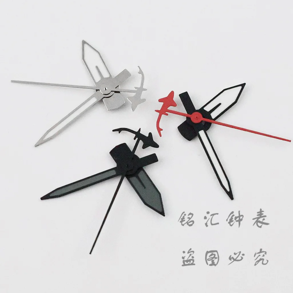 Shark NH35 Uhr Hände C3 Leuchtende Uhrzeiger Shark Sekundenzeiger Teile Für NH34 NH35 NH36 NH38 7S36 4R35 4R36 Bewegung Image