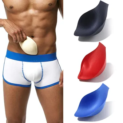Neue Männer sexy Höschen Ausbuchtung Pad Enhancer Cup Insert für Bade bekleidung Unterwäsche Unterhose Slips Shorts Schwamm beutel Push-up-Pad Image