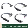 Cavo convertitore adattatore di alimentazione USB 3.1 tipo C a spina CC 4.0x1.7mm maschio per cavo di ricarica per laptop Asus Toshiba