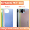 NUOVO Per Xiaomi Mi 11 Lite Coperchio Della Batteria Pannello di Vetro Posteriore Alloggiamento Porta Custodia di Ricambio Per Xiaomi Mi11 Lite Con CE