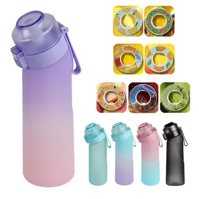 650ML Scent Flavored Water Bottle Leak-Proof Air Water Up Bottle with 7 Fruit Fragrance Pods Water Cup for Outdoor Sport Fitness