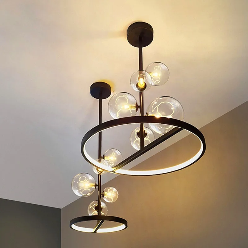 Nordic Stil Ring Led Decke Kronleuchter G9 für Wohnzimmer Schlafzimmer Flur Anhänger Lampe Dekor Innen Beleuchtung Kronleuchter Leuchte