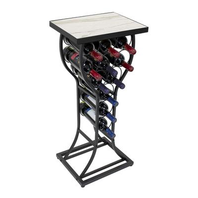 Sorbus Wine Storage Organizer Marble Table