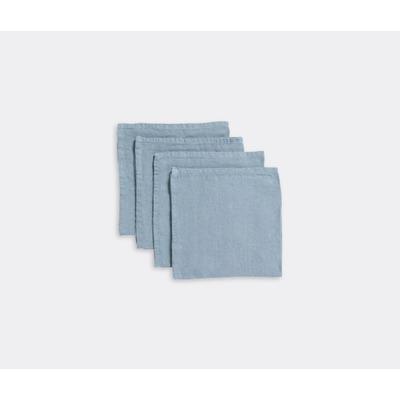 Once Milano Napkins, Set Of Four, Light Blue