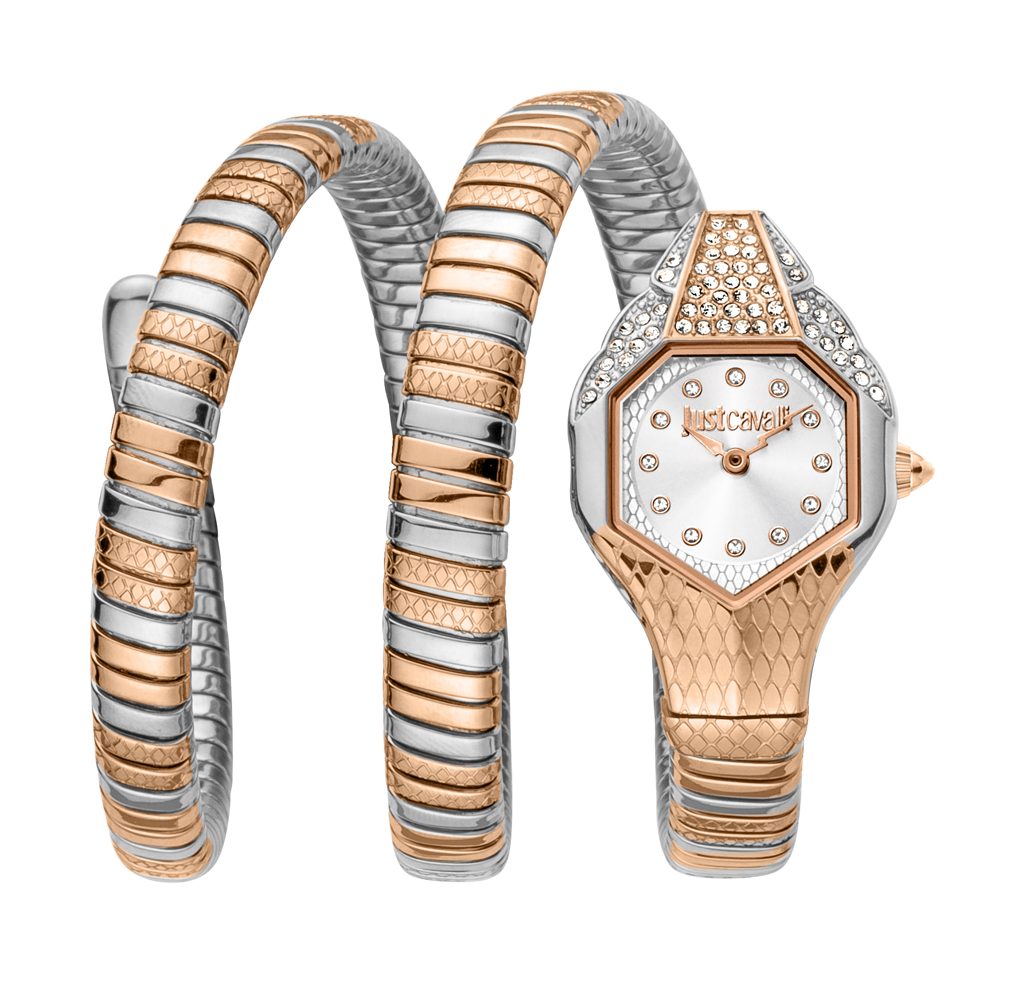 Just Cavalli Womens Snake 316L Stainless Steel Watch - Silver & Gold - One Size | Just Cavalli Sale | Discount Designer Brands