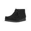 Mokassin CLARKS "Wallabee", Herren, Gr. 41, schwarz, casual, Schuhe, mit stilvoller Naturkrepp-Sohle
