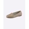 Slipper HEINE, Damen, Gr. 37, braun (camel), Leder, Rindsleder, Glattleder, modisch, Schuhe