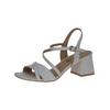 High-Heel-Sandalette CAPRICE "Caprice Sandalen Nappaleder", Damen, Gr. 39, weiß, Nappaleder, casual, Schuhe