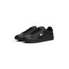 Sneaker TOMMY JEANS "ARCHIVE '98", Herren, Gr. 44, schwarz (schwarz uni), Nappaleder, Textil, unifarben, sportlich, Schuhe, Freizeitschuh, Streetwear, Halbschuh, Schnürer mit Logoflagge