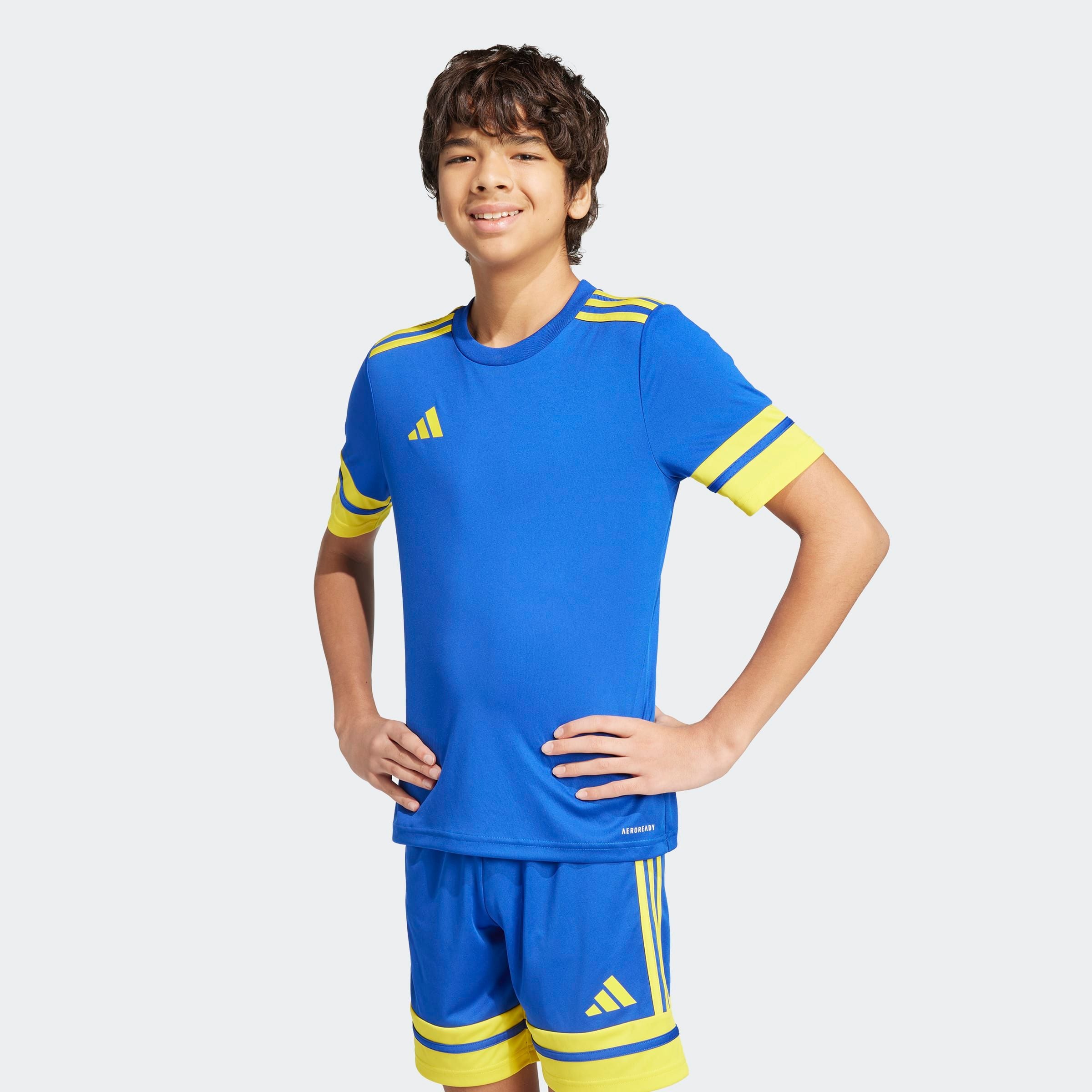 Fußballtrikot ADIDAS PERFORMANCE "SQUA25 JSY Y", Kinder, Gr. 152, royal blau, team gelb, Obermaterial: 100% Polyester, Sportlich, Rundhals, Trikots Image