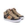 Sneaker DC SHOES "Pure High-Top", Gr. 12(46), grau, tan, orange, Leder-, Nubukleder- und/oder Wildlederobermaterial Mesh-Futter Mit Schaumstoff gepolsterte Zunge und Einstieg für mehr Komfort und Support Wrap Cupsole Konstruktion Abriebfeste...