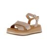 Keilsandalette GABOR COMFORT "Gabor Comfort Sandalen Veloursleder", Damen, Gr. 37,5, beige (sand), Veloursleder, casual, Schuhe