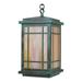 Gracie Oaks Kusiak 1-Light Outdoor Hanging Lantern Glass/Metal in Brown | 14.5 H x 8 W x 8 D in | Wayfair B65840C1F5114C04B9EBC245B1EB2503
