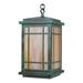 Gracie Oaks Kusiak 1-Light Outdoor Hanging Lantern Glass/Metal in Brown | 14.5 H x 8 W x 8 D in | Wayfair 5D475A882B374BC0851470D28D80FCE3