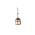 Arroyo Craftsman Raymond 1-Light Outdoor Hanging Lantern Glass/Metal in White/Black | 8.88 H x 5.25 W x 5.25 D in | Wayfair RH-6WO-MB