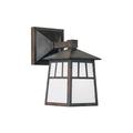 Arroyo Craftsman Raymond 1-Light Outdoor Wall Lantern Glass in Gray/White | 21.75 H x 9.88 W x 14 D in | Wayfair RB-10WOF-S