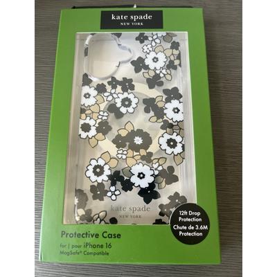 Kate Spade Cell Phones & Accessories | Kate Spade Protective Case Magsafe For Iphone 16 Floral Black Clear Gold | Color: Silver | Size: Os