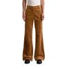 Chinohose MARC O'POLO "aus hochwertigem Organic Cotton-Mix", Damen, Gr. 46, Normalgrößen, braun (warm braun), Cord, Obermaterial: 82% Baumwolle, 17% Modal, 1% Elasthan, unifarben, casual, ausgestellt lang, Hosen