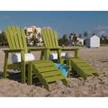 POLYWOOD® South Beach Casual Chair in White/Yellow | 42.5 H x 26.5 W x 29 D in | Wayfair SBD16LE