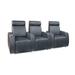 Bass Executive Home Theater Row Seating (Row of 3) Microfiber/Microsuede in Green | 42 H x 94 W x 36 D in | Wayfair