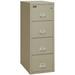 FireKing Fireproof 4-Drawer Vertical File Cabinet Metal/Steel in Gray | 56.1875 H x 19 W x 31.1875 D in | Wayfair 4-1956-2 (pewter) (w/ 3006 Lock)